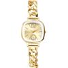OIDEA Orologio da polso quadrato cubano da donna: delicato orologio da polso analogico al quarzo con zirconi cubici e diamanti, quadrante rettangolare, orologio da polso regolabile da donna, Quadrante