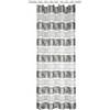 Gardinia Sehlbach Tenda pronta per l'uso con occhielli, Righe a blocchi con foglie, Grigio, 135 x 245 cm, Tessuto opaco, Fissaggio facile, Certificato Oeko-Tex, Personalizzabile