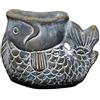 Classic Home & Garden Vaso classico per animali in cemento per casa e giardino, graziosa decorazione da scrivania, vaso per animali rivestito con raggi UV, con tappo di scarico rimovibile, fioriera per interni ed esterni