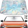 DEPOCA 2025 HOLOGUARD Parasole Auto Parabrezza Interno 140x78cm Ombrello Parasole Auto Copri Parabrezza per Auto Piccolo/Medio Apertura Con Anello