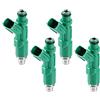 A ABSOPRO Iniettori Carburanti Per Toyota 23209-21020 23250-21020 4 Pezzi | Metallo, Plastica, Verde, 74x33x16mm, DC12V, 23209-21020, 23250-21020, Per Scion xA xB 04-06, Per Toyota Prius 1.5L 03-09