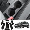 Coleya Tappetini Antiscivolo Compatibile con VW T-Cross 2018-2024, Tappetini in Gomma per Console Centrale, Portabicchieri, Cuciture Porta, Braccioli, VW T-Cross Tappetino per Auto (Nero)