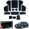 GAFAT 2018-2024 2025 V-W Polo MK6 Tappetini Antiscivolo, Polo 6 2023 Tappetini in Gomma per Console Centrale, Tappetini per Cuciture Porte, Compatibili con Accessori VW Polo MK6 (blu)