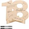 Scettar 18 Anni Decorazioni Numeri in Legno Supporto + 2 Penne Per la Firma, Biglietto Auguri 18 Anni legno, Decorazione di Compleanno Anniversario Festa Per Donna Uomo Bomboniere Festa Addobbi