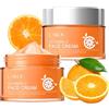 LAIKOU Crema Viso Vitamin C, Crema Viso Antirughe Donna 2 x 50g, CremaViso Giorno e Notte, per Idratante Nutriente Ammorbidisce, Adatta a Tutti i Tipi di Pelle