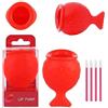 XPAPOV Lip Plumper Device | Soft Silicone Fish Shape Lips Enhancer, Bocca più spessa Fastly Lip Pumps Bigger, Pennelli labbra + Lip Plumper Set, Rendere una bocca sexy coinvolgente
