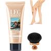 LuckNest Trucco impermeabile per le gambe senza trasferimento con pennello per il trucco del corpo extra grande, copertura per le vene varicose/cicatrici, Skin Perfecting Body Foundation, uniforma la pelle