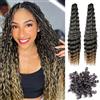 JSTHHTT 2 Confezioni 24 Pollici Extension per Treccine Africane, Capelli Intrecciati Pre Allungati Extension, Capelli All'Uncinetto a Onda D'Acqua, per Crochet Twist Intrecciare (Pendenza)