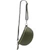 SH Leder ® Lala G399 - Marsupio unisex in vera pelle, per festival, viaggi, borsa a tracolla, da donna, in pelle, 30 x 18 cm, verde oliva, L, Marsupio alla moda