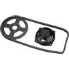 Shiwaki Catena T8F con Corona Dentata Posteriore per Bici da Tasca Minimoto A 2 Tempi