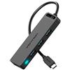 VENTION Hub USB C, 4-in-1 USB C Ethernet Hub, Type C a 4 Porta USB Multipla 3.0 Sdoppiatore USB, Adattatore USB per MacBook Pro, XPS, Laptop (0,15m)