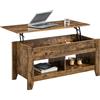 Yaheetech Tavolino da caffè Sollevabile Tavolo Moderno Elevabile da Soggiorno Tavolino Basso da Salotto Divano caffè 104,5 x 49,5 x 49-62 cm Tavolino Portaoggetti da Divano Marrone Rustico