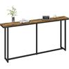 Yaheetech Tavolino Consolle da Ingresso Tavolo Console Stretto in Stile Industriale Design Compatto per Divano Corridoio Soggiorno 160 × 20 × 81 cm