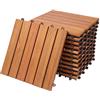 Casaria Piastrelle Legno Eucalipto 11pz Certificato FSC® Mattonelle 1m² ad Incastro 30x30cm Esterno