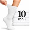 Cocain underwear 10 - 100 paia di calzini da medico e infermiera, colore bianco, senza gomma, 100% cotone, taglie da 35/38 a 47/50, 10 Paia * Calzini, 43-46