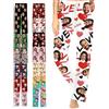 Fadace Pantaloni da pigiama personalizzati con foto, pantaloni da pigiama personalizzati per uomo e donna, pantaloni da notte con tasca per Natale, San Valentino, stile 3, XS~2XL