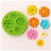 Graziano, Stampo Silicone Fiori Primaverili Rotondo 6 Disegni 8cm - Per Pasta Zucchero, Dettagli Delicati