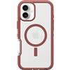 OtterBox Cover per iPhone 16 Plus Defender Series XT MagSafe, resistente a shock e cadute, cover ultra robusta, testata 7x vs le norme anti caduta MIL-STD 810G, Trasparente/Marrone