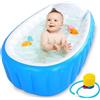CHSG Vasca Da Bagno Per Bambini, Pompa a Piedi e Pacchetto Di Riparazione, Indicatore Di Livello Di Sicurezza, Gonfiabile Portatile Per Bambini e Neonati, Vaschetta Bagnetto Neonato Pieghevole