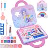 MCTNCT Set Trucchi Bambina, Lavabile Valigetta Trucchi Anallergici, Regalo Natale Compleanno Bambina 3 4 5 6 7 8 9 10 Anni