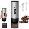 Kouamor 3 in 1 Macchina da Caffè Multi Capsule, Caffettiera Portatile, Caffettiere Espresso Capsule E Caffè Macinato, Macchina per Espresso Elettrico, 15 Bar, Per Ufficio Viaggi Campeggio Casa (grigio