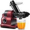 AMZCHEF Estrattore Frutta e Verdura - 80MM Grande Apertura per Frutta Intera - Estrattore Frutta e Verdura Professionale con Modalità a 2 Velocità e Funzione Inversa - Rojo