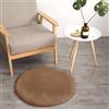 Teppich Wölkchen Tappeto Soffice Di Pelliccia Finta Di Coniglio - Decorazione Da Salotto - Tappeto Di Pelliccia Lavabile Come Tappetino Da Letto - Marrone - 45cm Rotondo