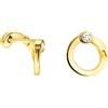 SOFIA MILANI - Orecchini da Donna in Argento 925 - Placcati in Oro e con Pietra Zircone - Orecchino a Perno a Cerchio - E2137