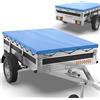 Tarpofix® Telo per rimorchio auto 266x160x10 cm incl. Corda per telone - Bordo rinforzato e copri rimorchio in materiale PVC - Telo PVC ideale per vari modelli di rimorchi per auto da 750kg & 1000kg