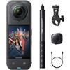 Insta360 X5 Pack Moto - Camera Impermeabile 8K 360º, Obiettivi Sostituibili, Batteria con Autonomia 3 ore, Audio Nitido, Stabilizzazione, Selfie Stick Invisibile, Bassa Luce