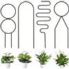 Kiuiom Tralicci per Piante da Appartamento,Traliccio per Rampicanti,Supporti Piante rampicanti,Fiori Interni,Un Grande Regalo per Gli Amanti del Giardino,Griglia in Metallo,4 Forme,Nero