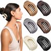AWUMBUK Mollettone Capelli Donna, 6 Pezzi Eleganti Pinze Ovali per Capelli Donna Moda Antiscivolo Flat Hair Clips Francesi Accessori per Capelli per Tutto il Giorno