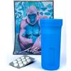 EYESHAKER Set - Dispositivo brevettato per la pulizia degli occhiali in pacchetto completo - Innovativa pulizia degli occhiali come dall'ottica per lenti e telaio (Blue Summer Edition)