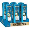 Gliss Schwarzkopf Gliss Aqua Revive Balsamo Idratante, 6 confezioni da 200ml, Balsamo nutriente arricchito con Complesso Ialuronico e Alga Marina, Prodotti per capelli da normali a secchi