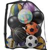 Mayoii Borsa a rete da calcio, extra large, con tracolla regolabile, impermeabile, per basket, calcio, pallavolo