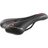 CUCUBA Sella Sellino Montegrappa con Foro Anti-Prostatico per Bici da Corsa Trekking, Cross e MTB in Pelle Sintetica MOD. Liberty Nero