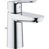 Grohe Bauedge Miscelatore Rubinetto Monocomando StarLight Cromo in Metallo per Lavabo Taglia S - 23328000 ,
