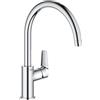 Grohe Bauedge Miscelatore Rubinetto Bocca Alta C Girevole 360° Monocomando StarLight Cromo in Metallo per Lavello - 31367001 ,
