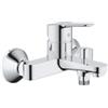 Grohe Bauedge Miscelatore Rubinetto Monocomando StarLight Cromo in Metallo per Vasca Doccia con Deviatore Automatico - 23334000 ,