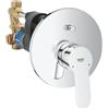 Grohe Bauedge Miscelatore Monocomando da Incasso StarLight Cromo in Metallo per Vasca Doccia con Deviatore Automatico - 29079000 ,
