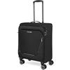 travelite valigia a mano con 4 rotelle per Lufthansa, Austrian + Swiss, serratura a combinazione integrata, trolley da cabina compatto con funzione di aggancio, 55x40x23 cm, 41 l, 2,5 kg