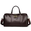 Andisijq Borsone personalizzato con nome ricamato, borsa da viaggio personalizzata, borsa da weekend in pelle, con scomparto per scarpe, regalo personalizzato per uomini, anniversario, regalo per testimoni