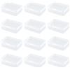 QFEHTHSK Confezione Da 12 Scatole Portaoggetti Trasparenti, Scatola Portaoggetti Con Coperchio, Mini Scatola Portaoggetti, Scatola Portaoggetti In Plastica, Scatola Portaoggetti Per Piccoli Oggetti