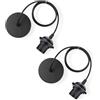 Vecys 2Pezzi E27 Lampada a Sospensione in Metallo, Portalampada a Sospensione con Cavo da 100 cm e Anello Vite, Porta Lampada da Soffitto per Bar, Caffetteria,Casa, Hotel(Nero)