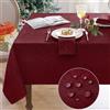 Softalker Tovaglia natalizia Rossa 80x80 cm quadrata centrotavola Tovaglia antimacchia moderna elegante Tovaglie in finto lino decorativa per natale esterno feste compleanno capodanno cucina, 1 pezzo