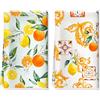 Arquiel Strofinacci Cucina Limone, Spesso Assorbenti Set di 2 Asciugamani Lavabili Riutilizzabili Regali di Vacanza per Cucina Bar e Da Tè Primavera Estate 40 cm x 60 cm