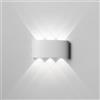 MOKEKA Applique LED da Esterno 6W LED Lampada da Parete in Alluminio, IP65 Impermeabile - Ideale per Decorazioni Esterno e interno (Bianco, Luce Fredda-6500K)