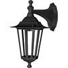 FDCOMPANY Applique per esterno con braccio - forma esagonale - colore NERO - per montaggio a parete