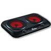 ARDES | Doppia Piastra Elettrica per Cucinare in Vetroceramica 5 Livelli di Potenza Compatibile con Tutte le Pentole Fornello da Campeggio Elettrico Portatile AR1F402