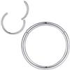 Popuhoops 316L ACCIAIO CHIRURGICO cerniera nasale Hoop sutum anello corpo piercing labbro anello spirale cartilagine rook orecchini 20g 18g 16g 14g 12G 10g 8G, diametro 5mm a 16mm